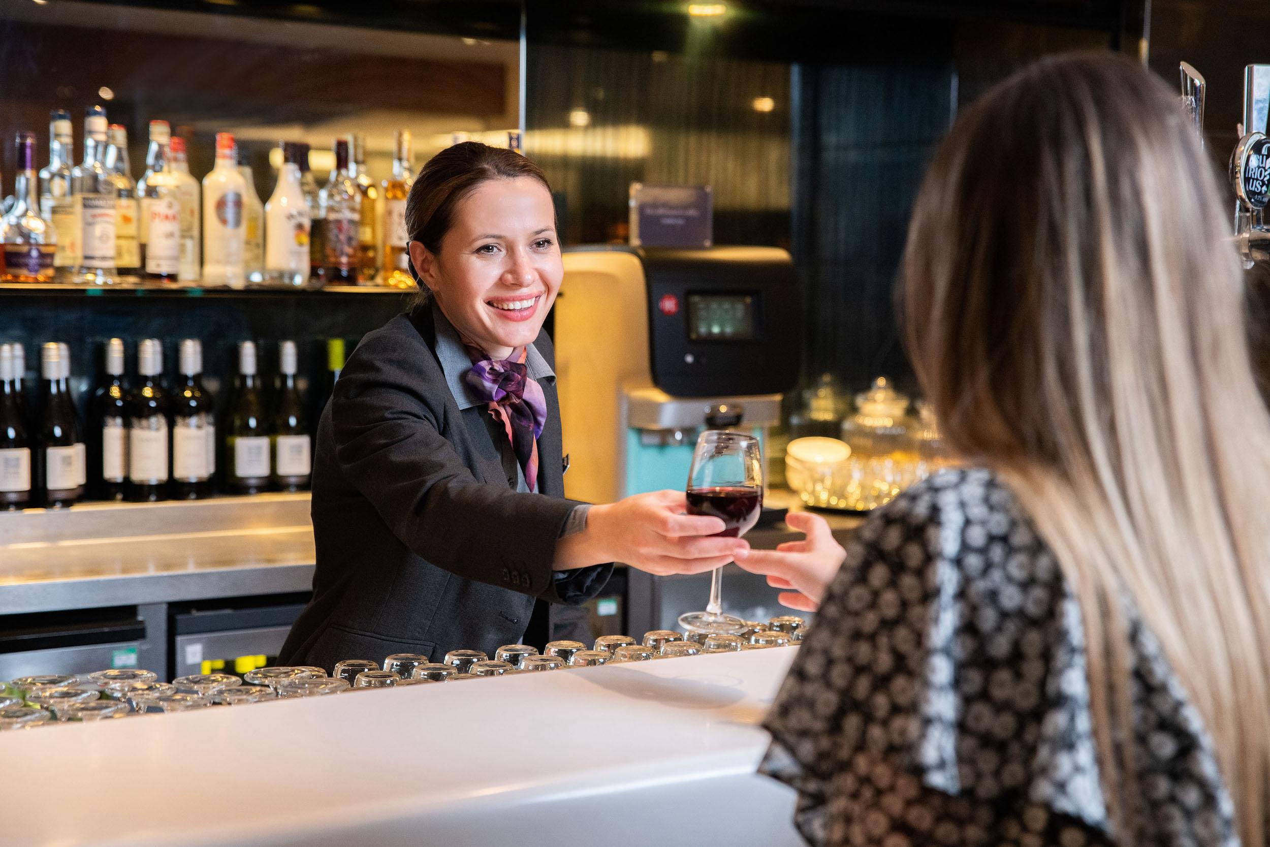 Heathrow Airport No1 Lounge Tended Bar Staff