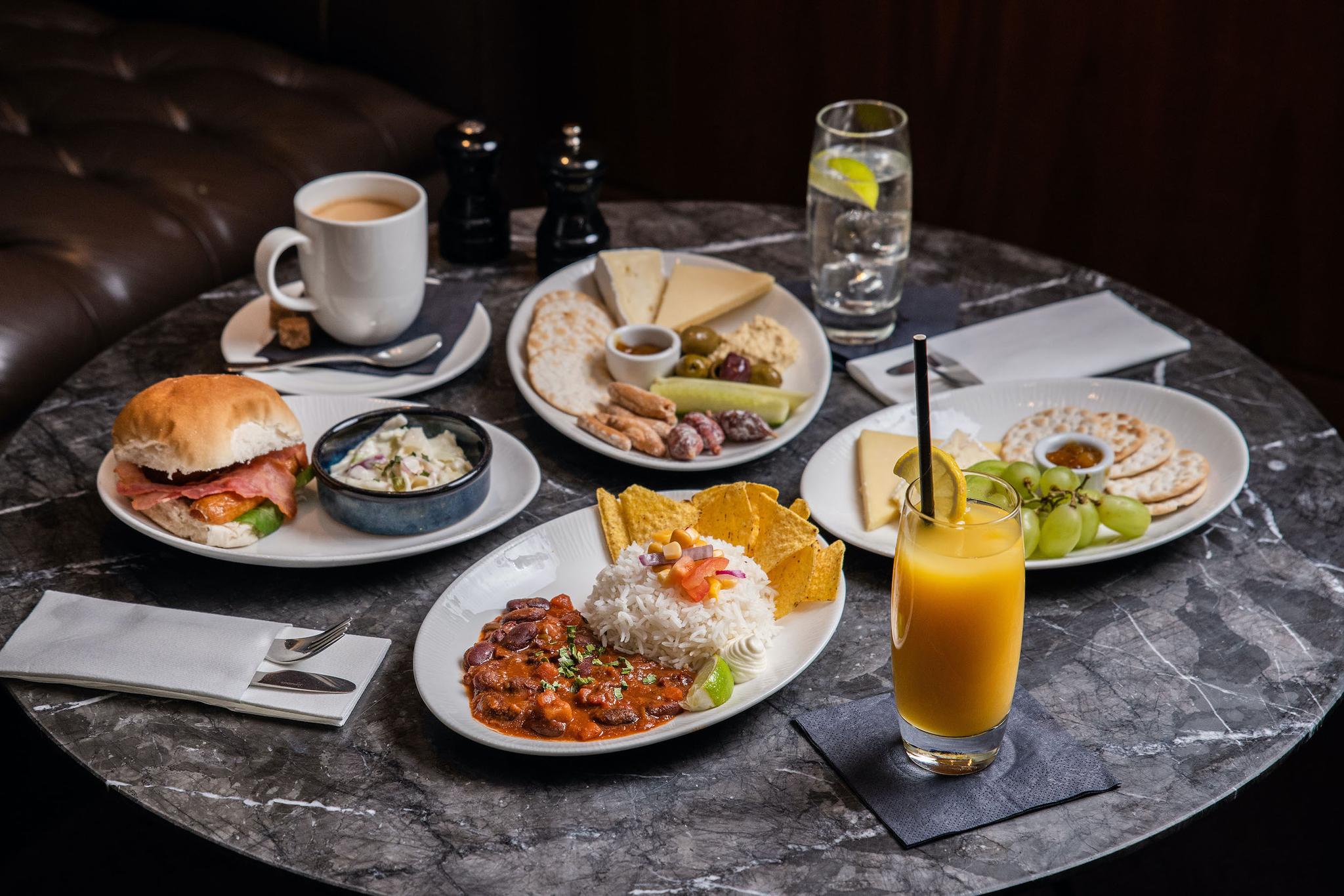 No1 Lounge Sample Menu at London Gatwick South Terminal