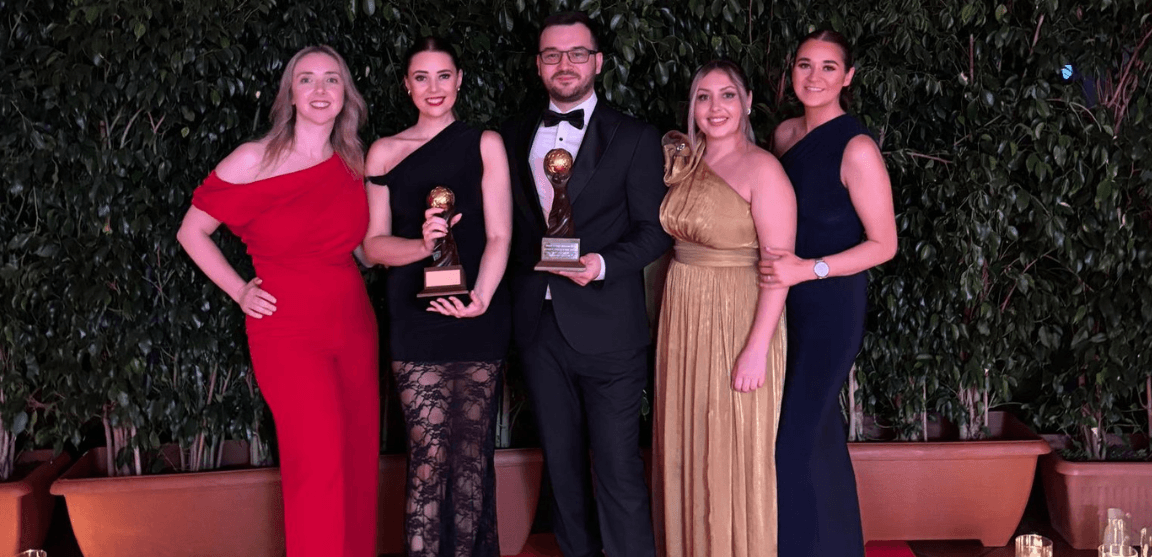 Europe's Leading Airport Lounge WTA 2025 Team with Trophies