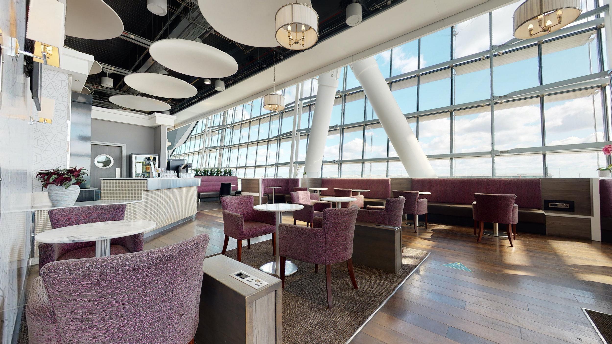 Club Aspire Heathrow Airport T5 Lounge Seating Area